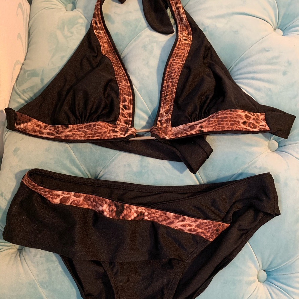 👙Free Add on -NWOT-Black & Leopard Bikini - Small
